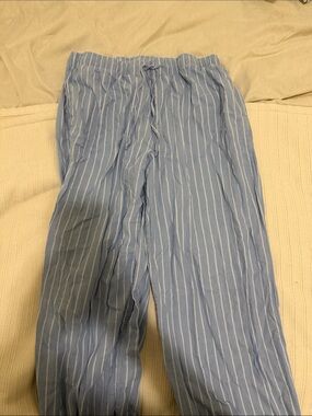 American Eagle Light Blue Pinstripe Women’s Lounge Pants